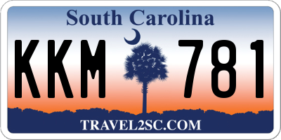 SC license plate KKM781