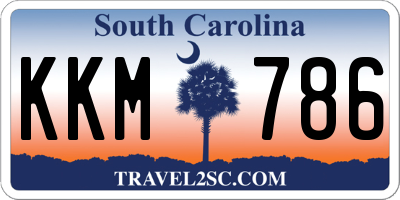 SC license plate KKM786