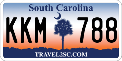 SC license plate KKM788