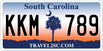 SC license plate KKM789