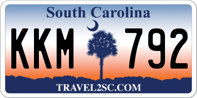 SC license plate KKM792