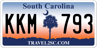 SC license plate KKM793