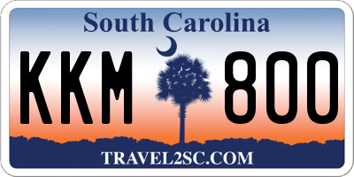 SC license plate KKM800