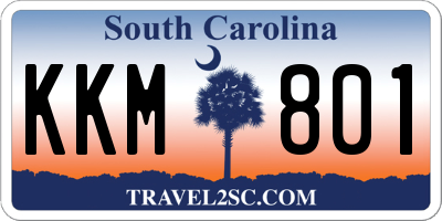 SC license plate KKM801