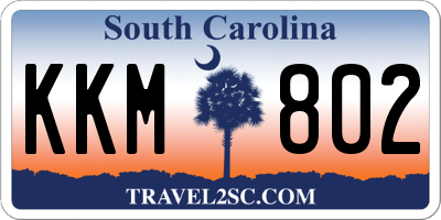 SC license plate KKM802