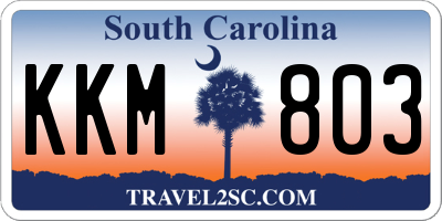 SC license plate KKM803