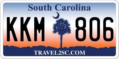 SC license plate KKM806