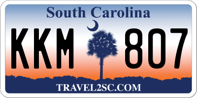 SC license plate KKM807