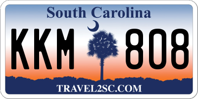 SC license plate KKM808