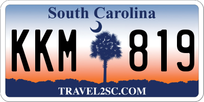 SC license plate KKM819