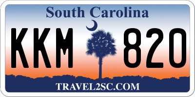 SC license plate KKM820