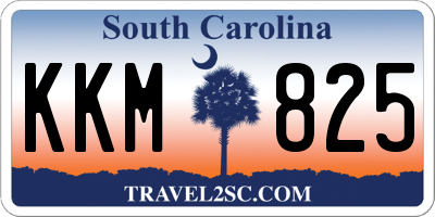SC license plate KKM825