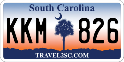 SC license plate KKM826