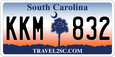 SC license plate KKM832