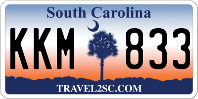 SC license plate KKM833