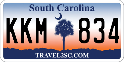 SC license plate KKM834