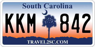 SC license plate KKM842