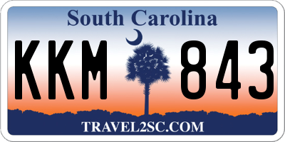 SC license plate KKM843