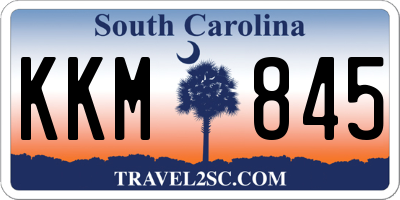 SC license plate KKM845