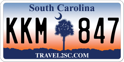 SC license plate KKM847