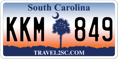 SC license plate KKM849