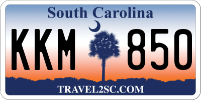 SC license plate KKM850