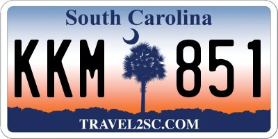 SC license plate KKM851