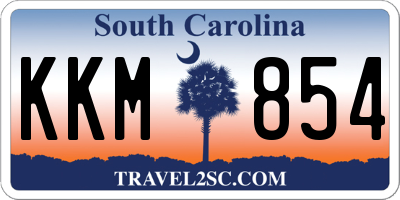 SC license plate KKM854