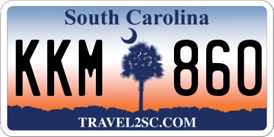 SC license plate KKM860
