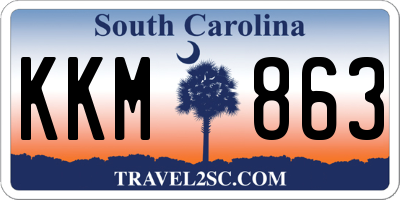 SC license plate KKM863