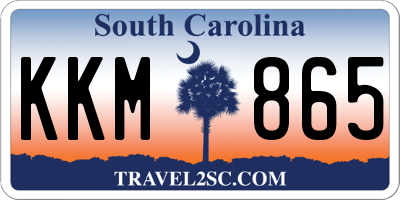SC license plate KKM865