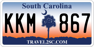 SC license plate KKM867