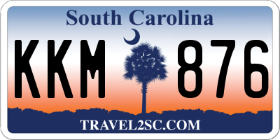 SC license plate KKM876