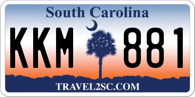 SC license plate KKM881