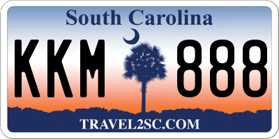 SC license plate KKM888