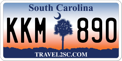 SC license plate KKM890