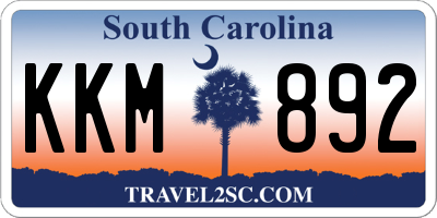 SC license plate KKM892