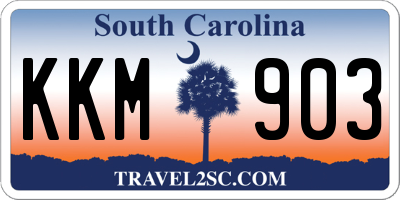 SC license plate KKM903