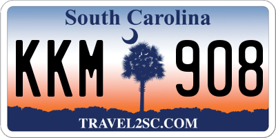 SC license plate KKM908