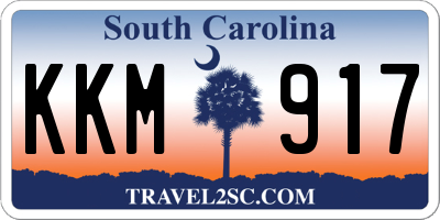 SC license plate KKM917