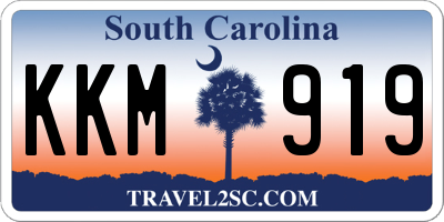 SC license plate KKM919