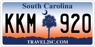 SC license plate KKM920