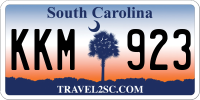 SC license plate KKM923