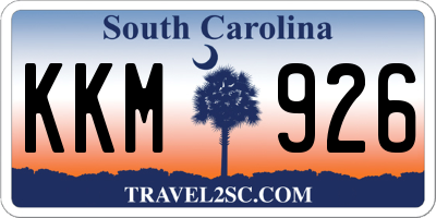 SC license plate KKM926