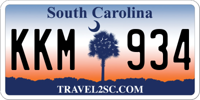 SC license plate KKM934