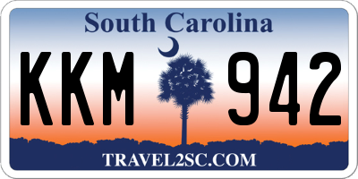 SC license plate KKM942
