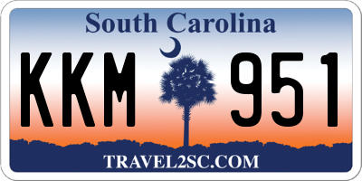 SC license plate KKM951