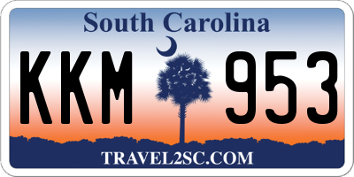 SC license plate KKM953