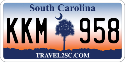 SC license plate KKM958