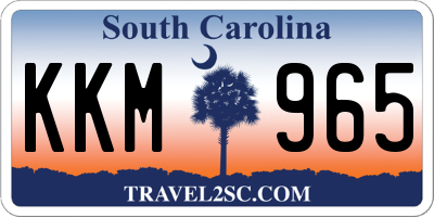 SC license plate KKM965
